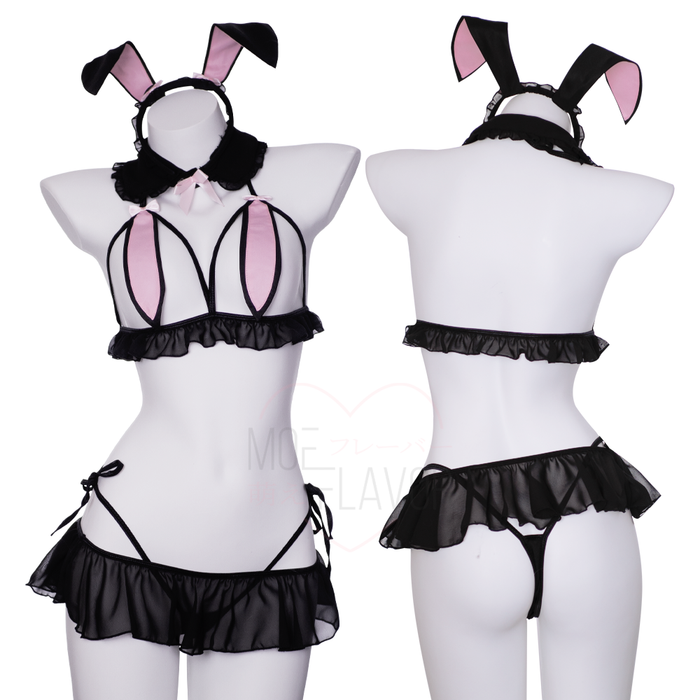 Blush Bunny Ears Lingerie