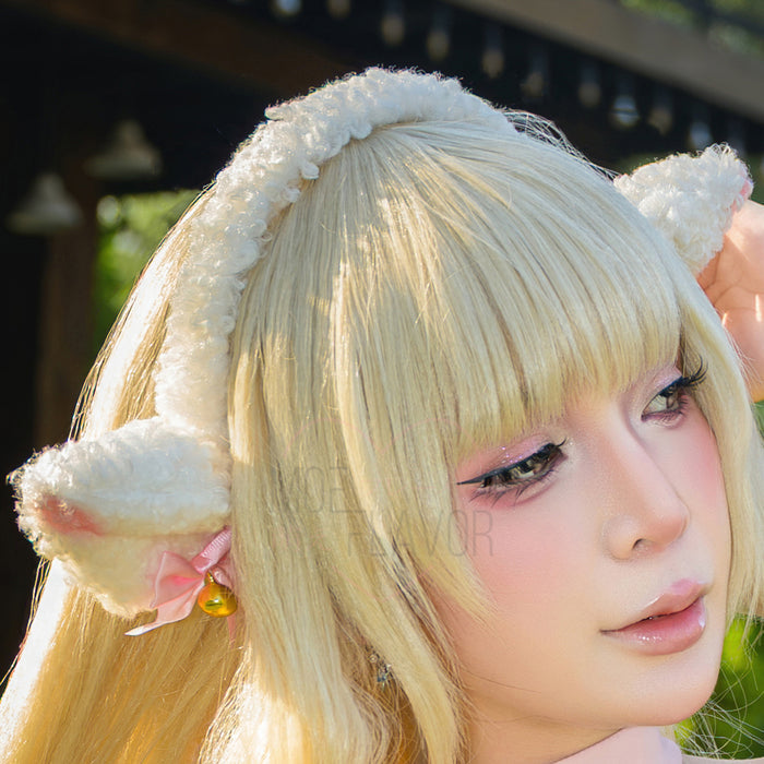 Blushing Lamb Bow Sheep Headband Costume