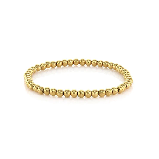 Bracelet 4mm plain (gold or hematite beads)