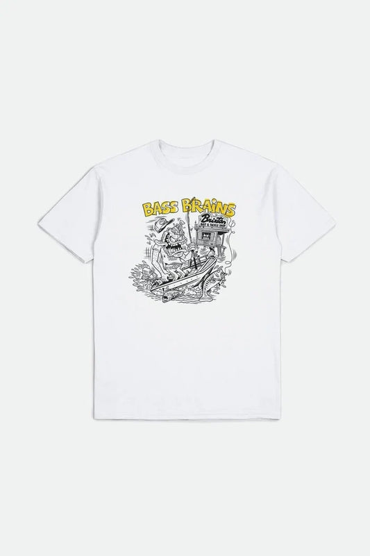 BRIXTON - BASS BRAINS MONSTER S/S TEE WHITE