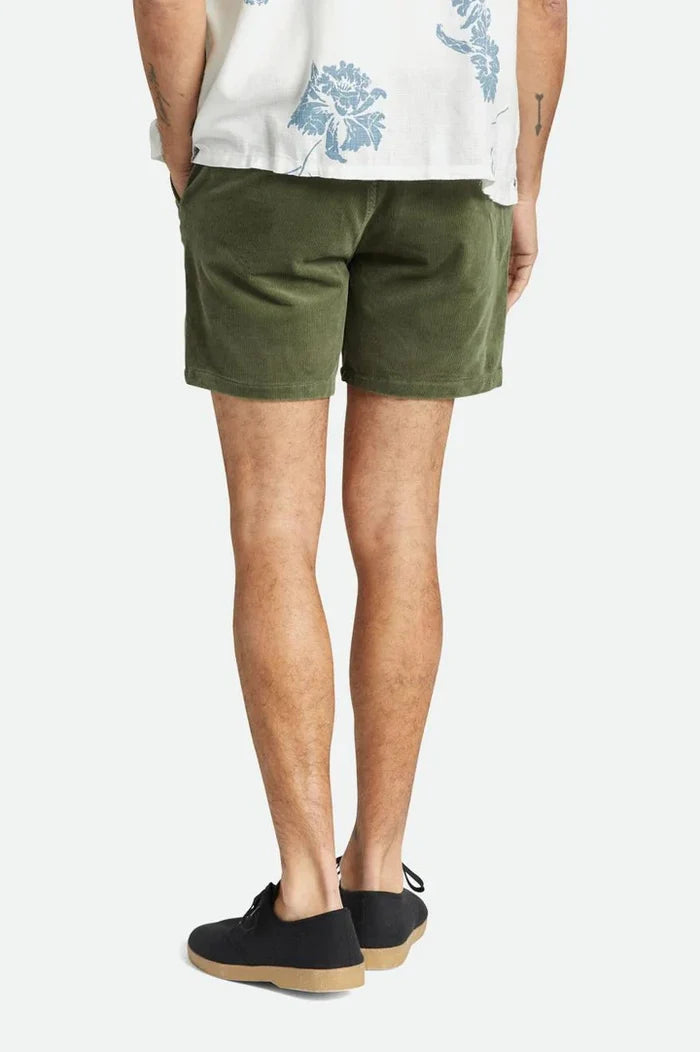 BRIXTON - CHOICE CHINO SHORT 16"" - OLIVE SURPLUS CORD