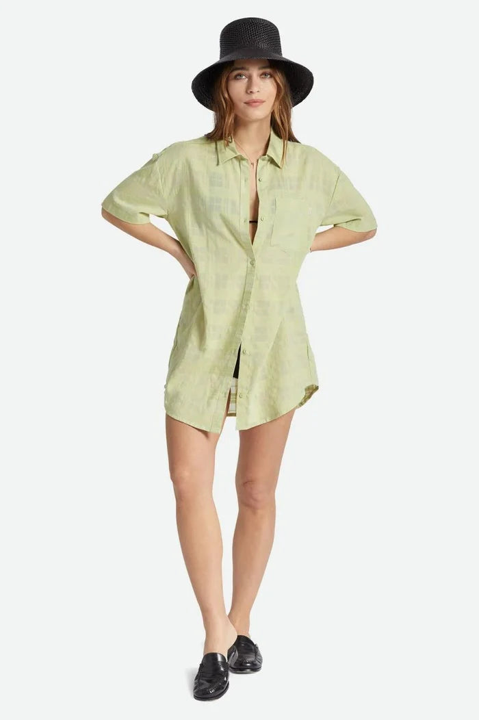 BRIXTON - LEON S/S OVERSHIRT DRESS - PEAR