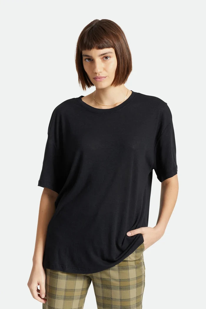 BRIXTON - MONTAUK OVERSIZED TEE - BLACK