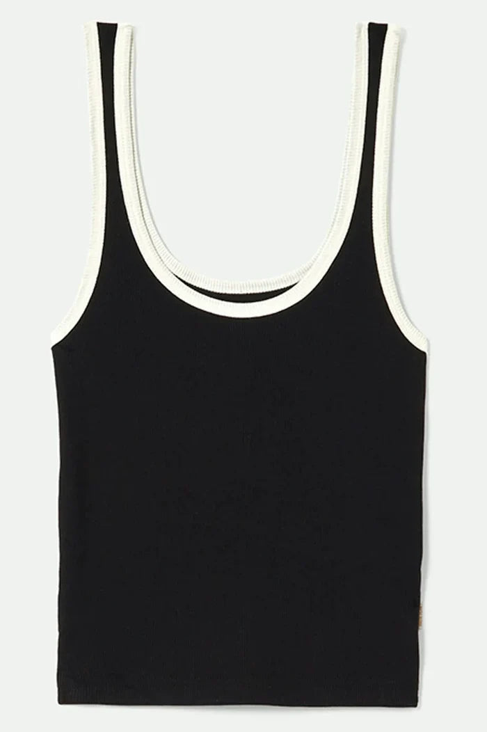 BRIXTON - RINGER ORGANIC A-TANK (BLACK/OFF WHITE)