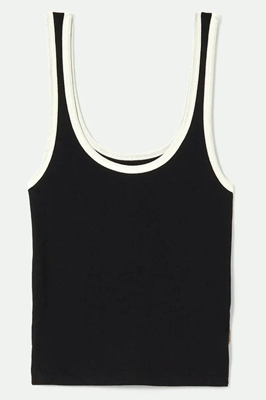 BRIXTON - RINGER ORGANIC A-TANK (BLACK/OFF WHITE)