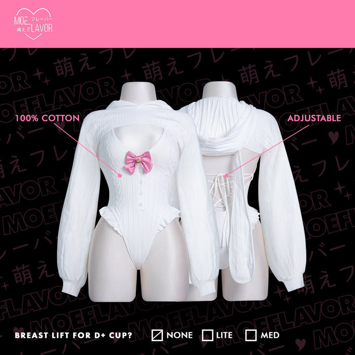 Bunny Hoodie and Bodysuit Sweater