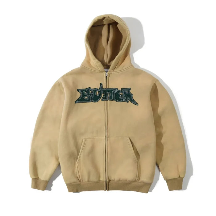 BUTTER GOODS - ENCOUNTER ZIP-THRU HOOD WASHED TAN