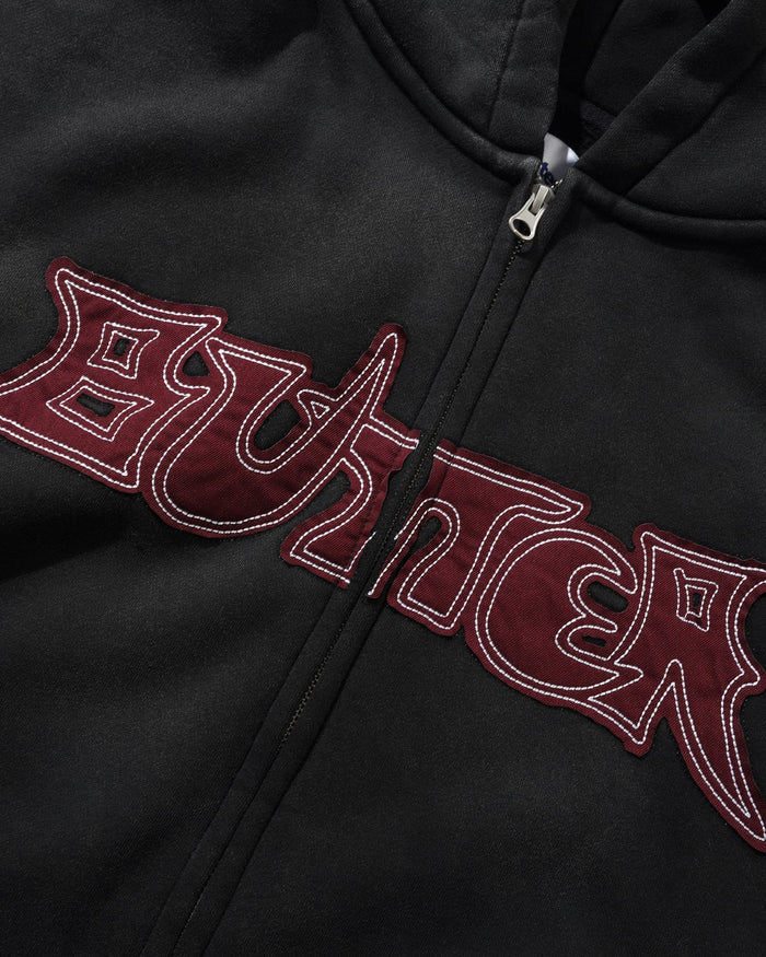 BUTTER GOODS - ENCOUNTER ZIP-THRU WASHED BLACK