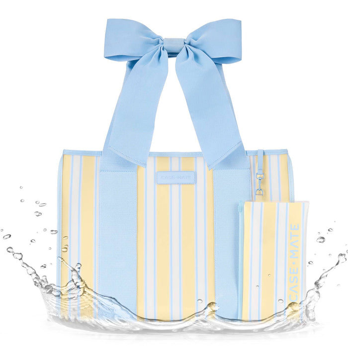 Cabana Stripe Bow Jelly Tote Bag | Case-Mate