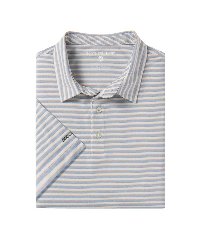 Cahaba Heather Stripe Polo - Hampton