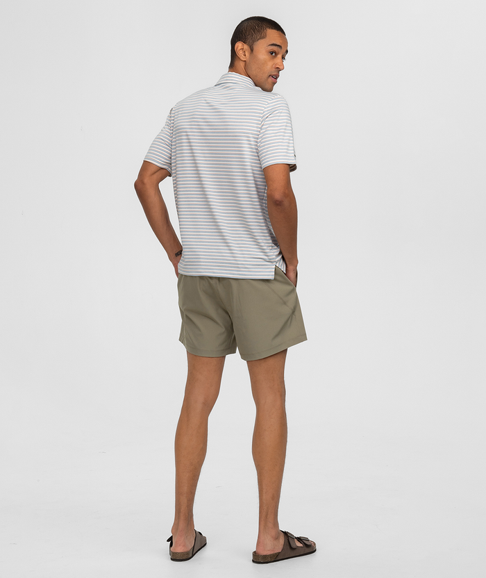 Cahaba Heather Stripe Polo - Hampton