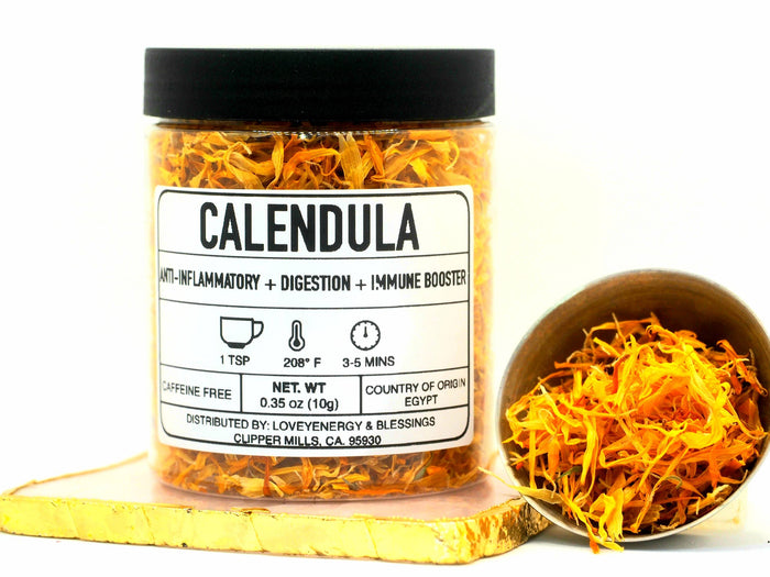 Calendula Petals Tea Loose Leaf Tea Apothecary: Glass Jars