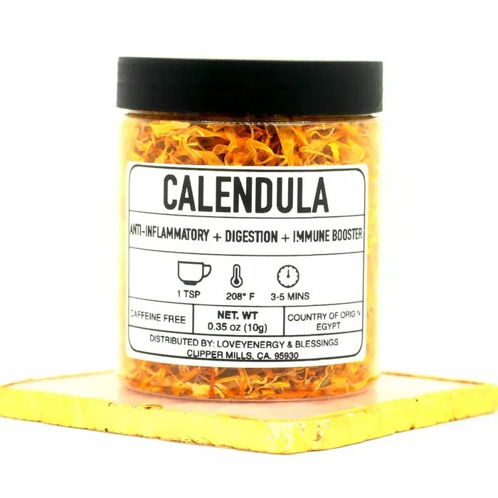 Calendula Petals Tea Loose Leaf Tea Apothecary: Glass Jars