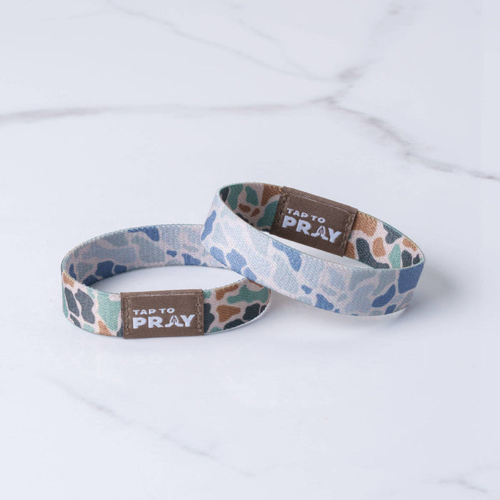 Camo Classic & Sage | River Rock | Tap To Pray® Wristband