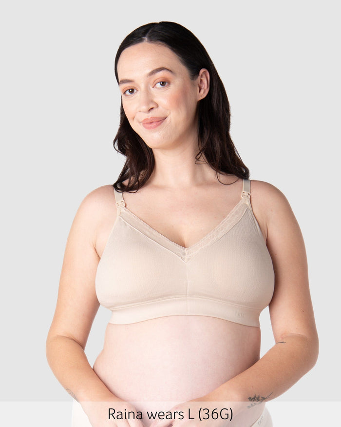 Caress Bamboo Nursing Bra - Oat Busty