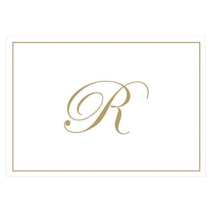 Caspari - Blank Correspondence Cards - Single Initial - Gold Embossed - Findlay Rowe Designs