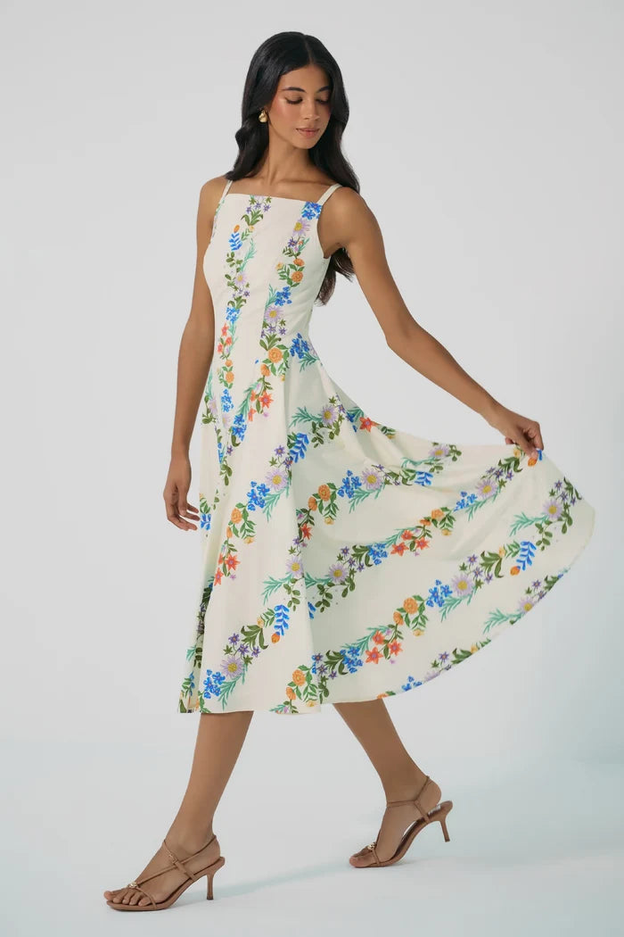 Catarina Dress-Multi Folksy