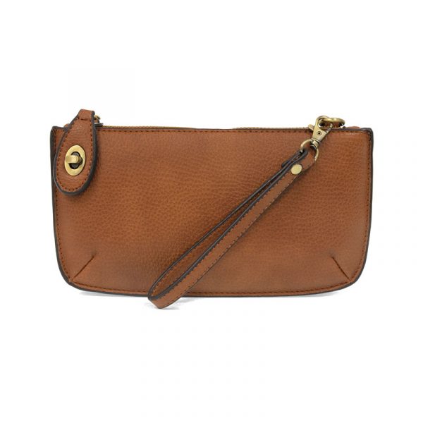 Cedar Brown Mini Crossbody Wristlet Clutch