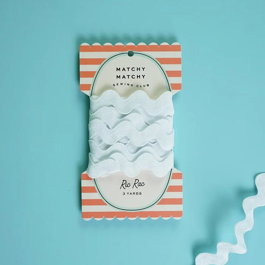 Chalk Big Ric Rac - White - Matchy Matchy Sewing Club
