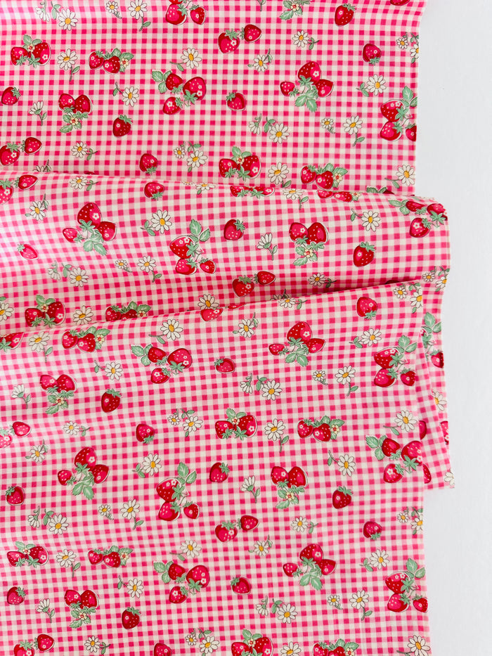 Check & Strawberry - Pink (A) - 30's Collection - Atsuko Matsuyama - Yuwa