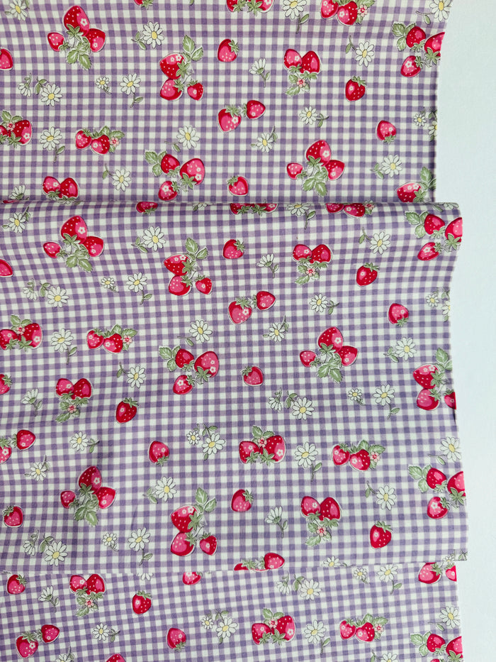 Check & Strawberry - Purple (F) - 30's Collection - Atsuko Matsuyama - Yuwa