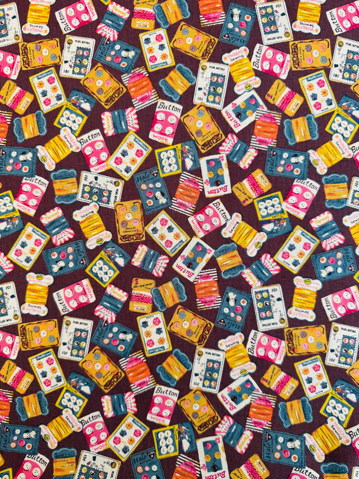 Cheery Days - Button Card - Brown - Koko Seki