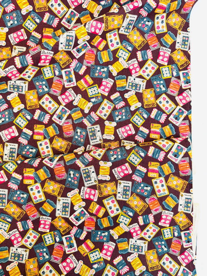 Cheery Days - Button Card - Brown - Koko Seki