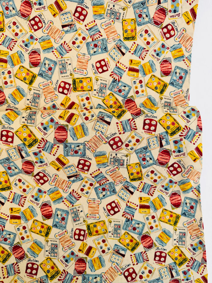 Cheery Days - Button Card - Natural - Koko Seki