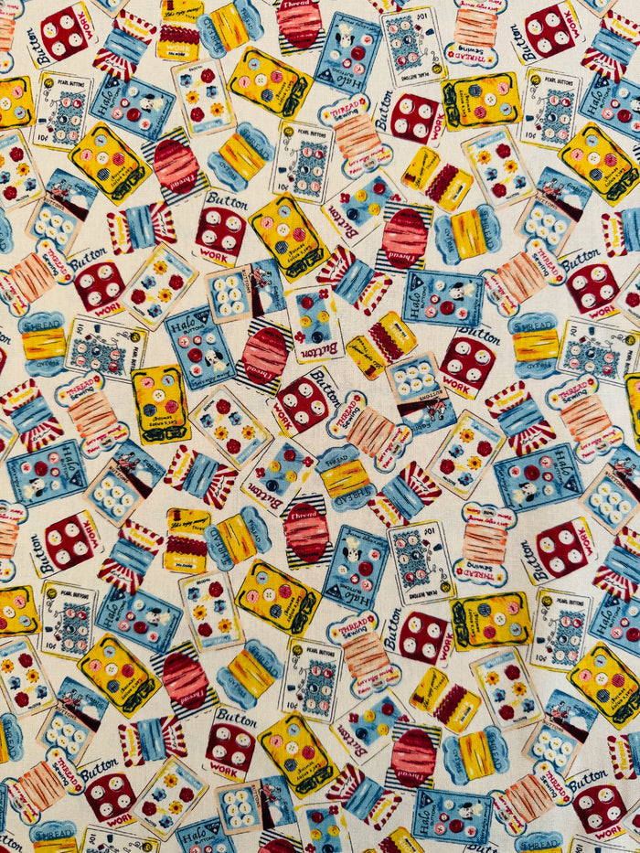 Cheery Days - Button Card - Natural - Koko Seki