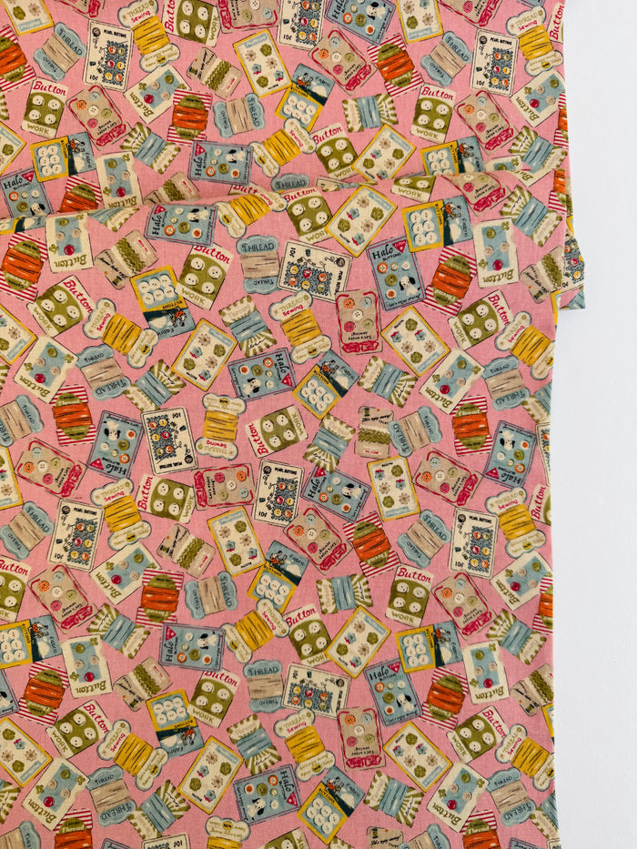 Cheery Days - Button Card - Pink - Koko Seki