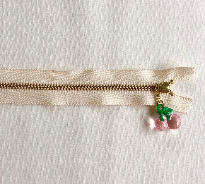 Cherry Fruit Zipper - Clear Pink
