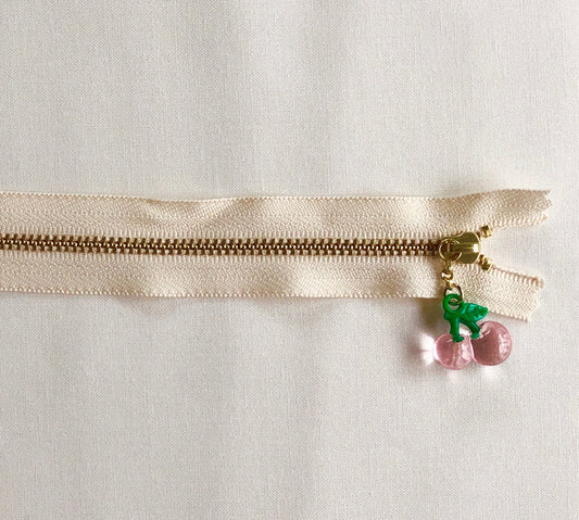 Cherry Fruit Zipper - Clear Pink