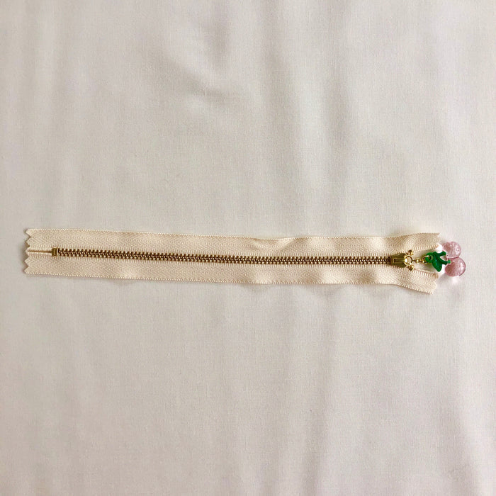 Cherry Fruit Zipper - Clear Pink