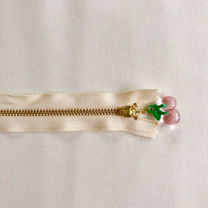 Cherry Fruit Zipper - Clear Pink