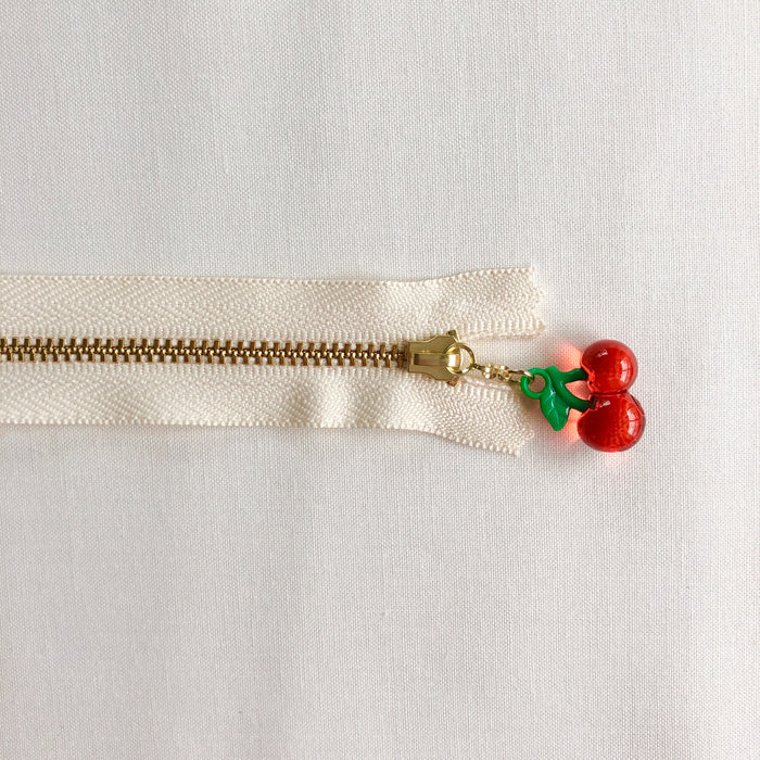 Cherry Fruit Zipper - Clear Red