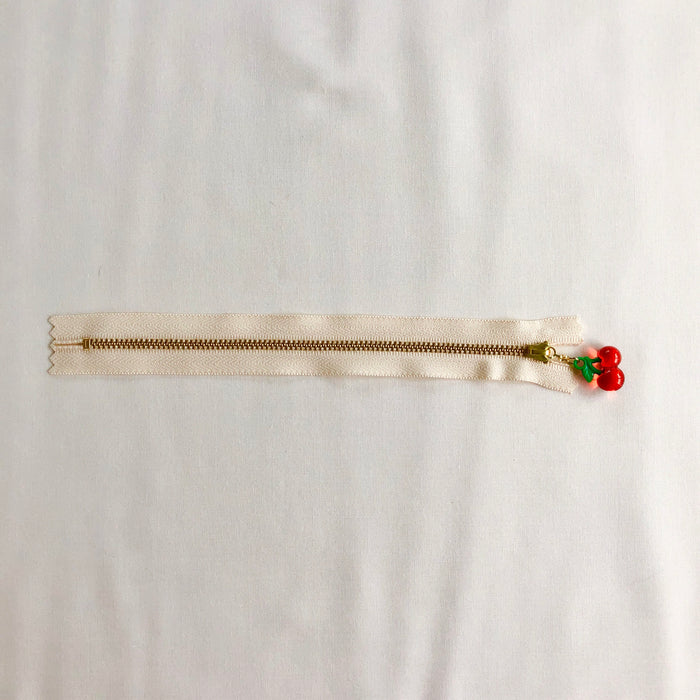 Cherry Fruit Zipper - Clear Red