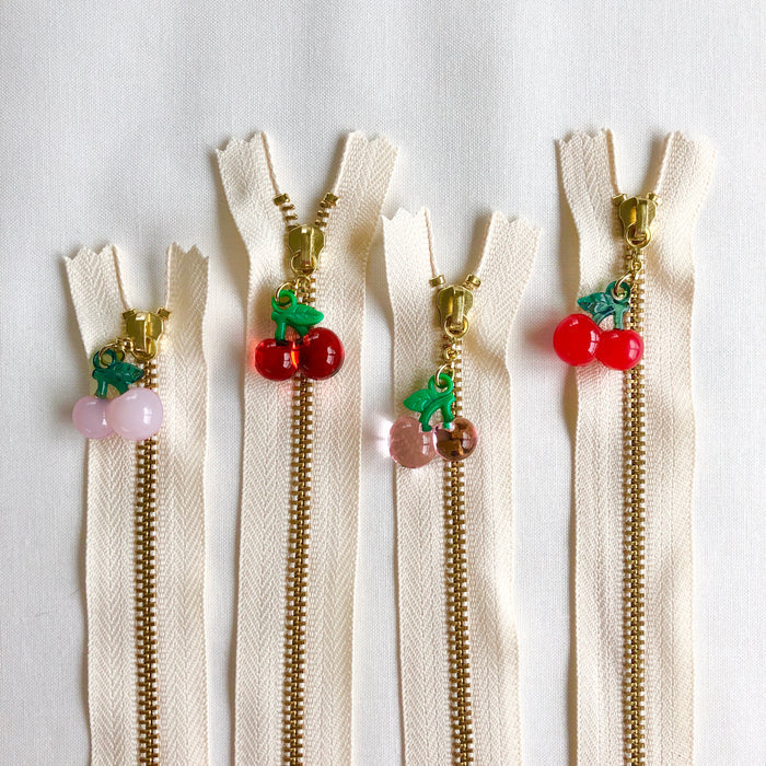 Cherry Fruit Zipper - Clear Red