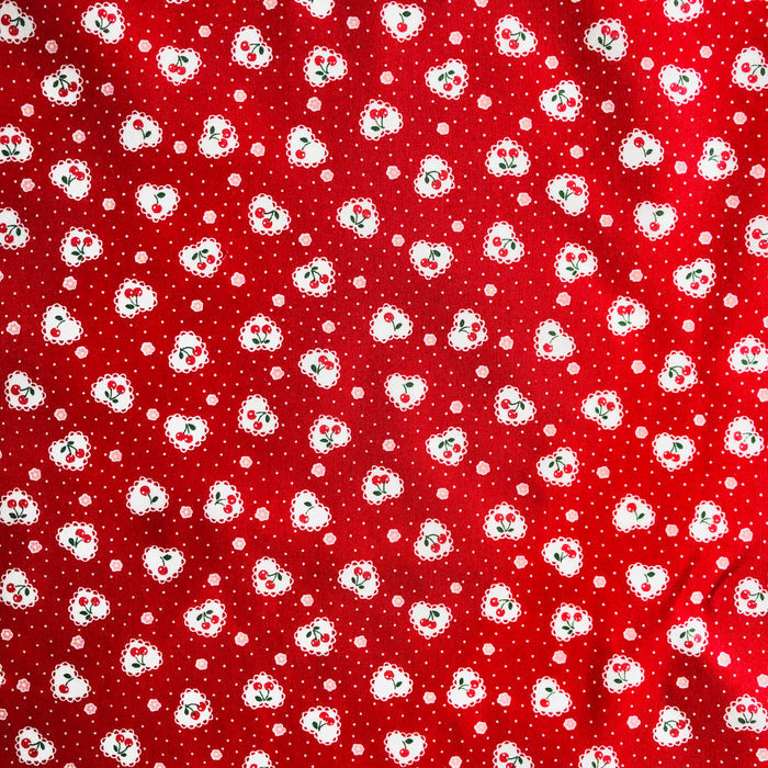 Cherry Heart - Red - Atsuko Matsuyama - 30's Collection - Yuwa