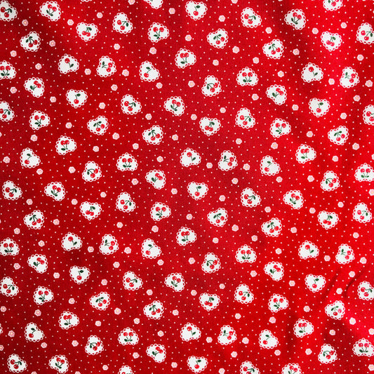 Cherry Heart - Red - Atsuko Matsuyama - 30's Collection - Yuwa
