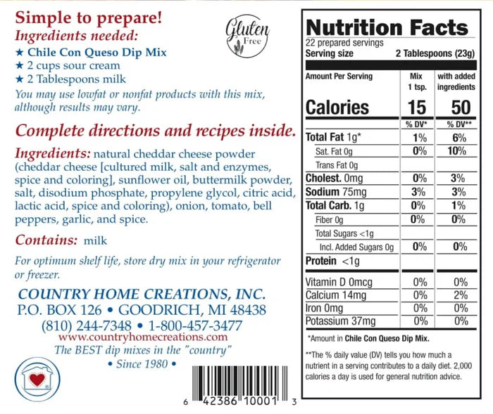 Chile Con Queso Dip Mix