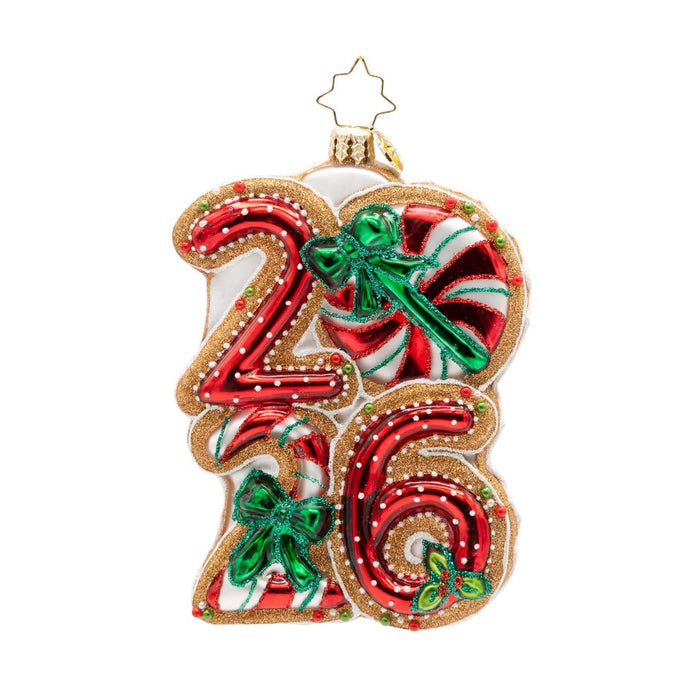 Christopher Radko Sweet Start to 2026 Christmas Ornament