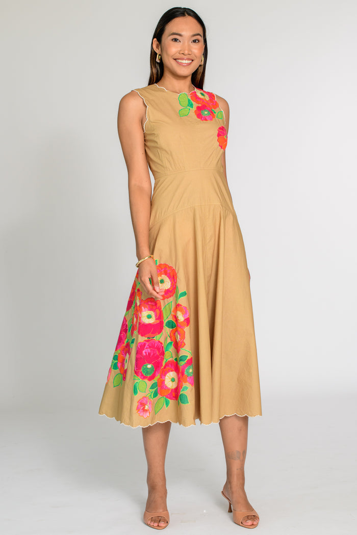 Claire Dress-Poppy Patch