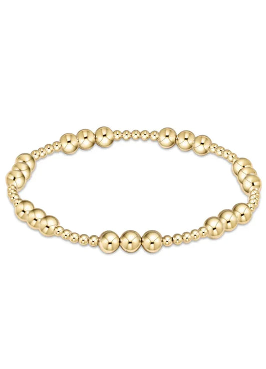 Classic Joy Pattern 5mm Gold Beaded Bracelet-EN