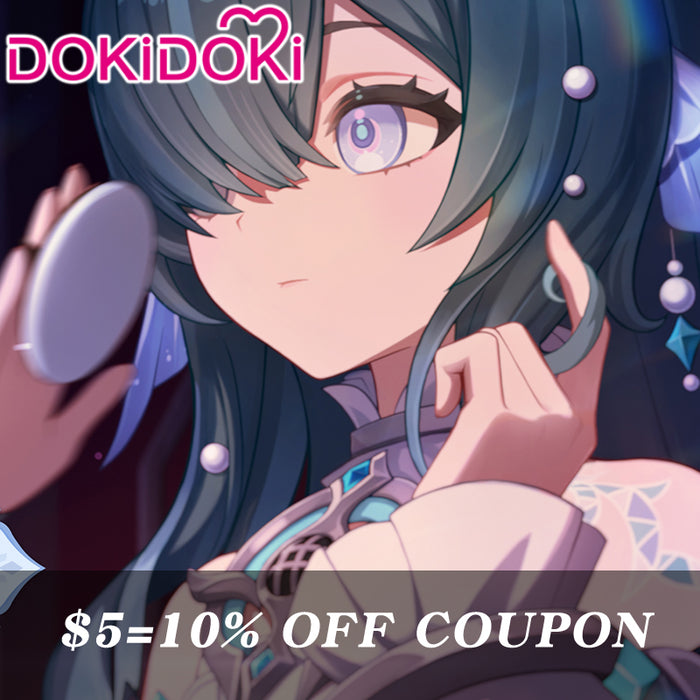 【Confirmed】$5 Deposit =10% OFF Coupon DokiDoki-SR Game Genshin Impact Cosplay Vodyanitsa Costume Snezhnaya