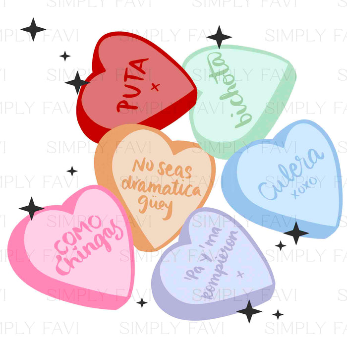Corazones de Dulces (set)