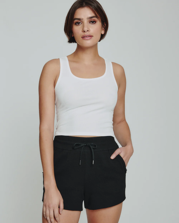 Core Ribbed Crop Tank - Ivory