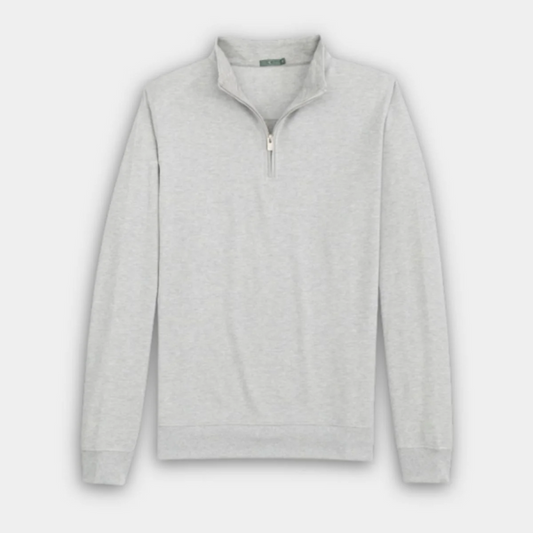 Cotton/Modal Quarter-Zip - Fog Grey