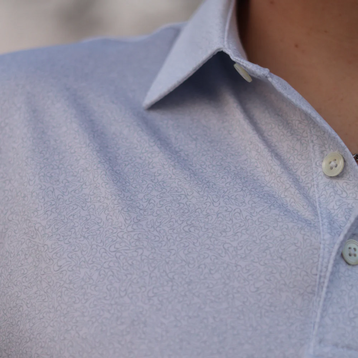 Cowboy Hat Polo - Light Blue