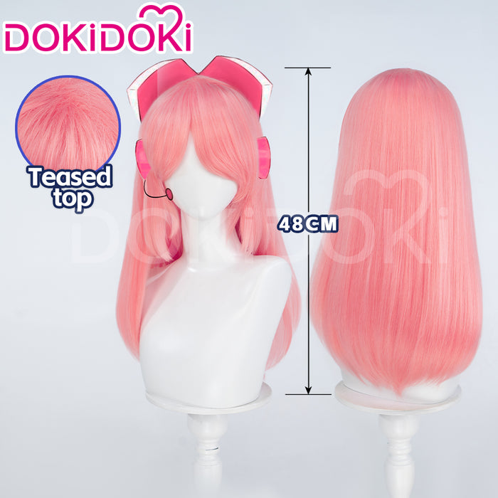 【Crimped Base】DokiDoki Anime Cosplay Wig Long Straight Pink Hair