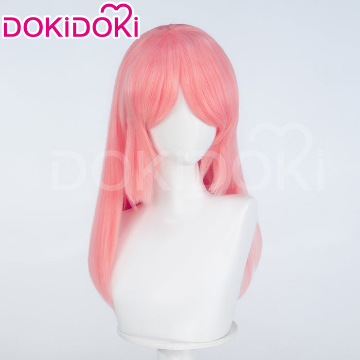 【Crimped Base】DokiDoki Anime Cosplay Wig Long Straight Pink Hair